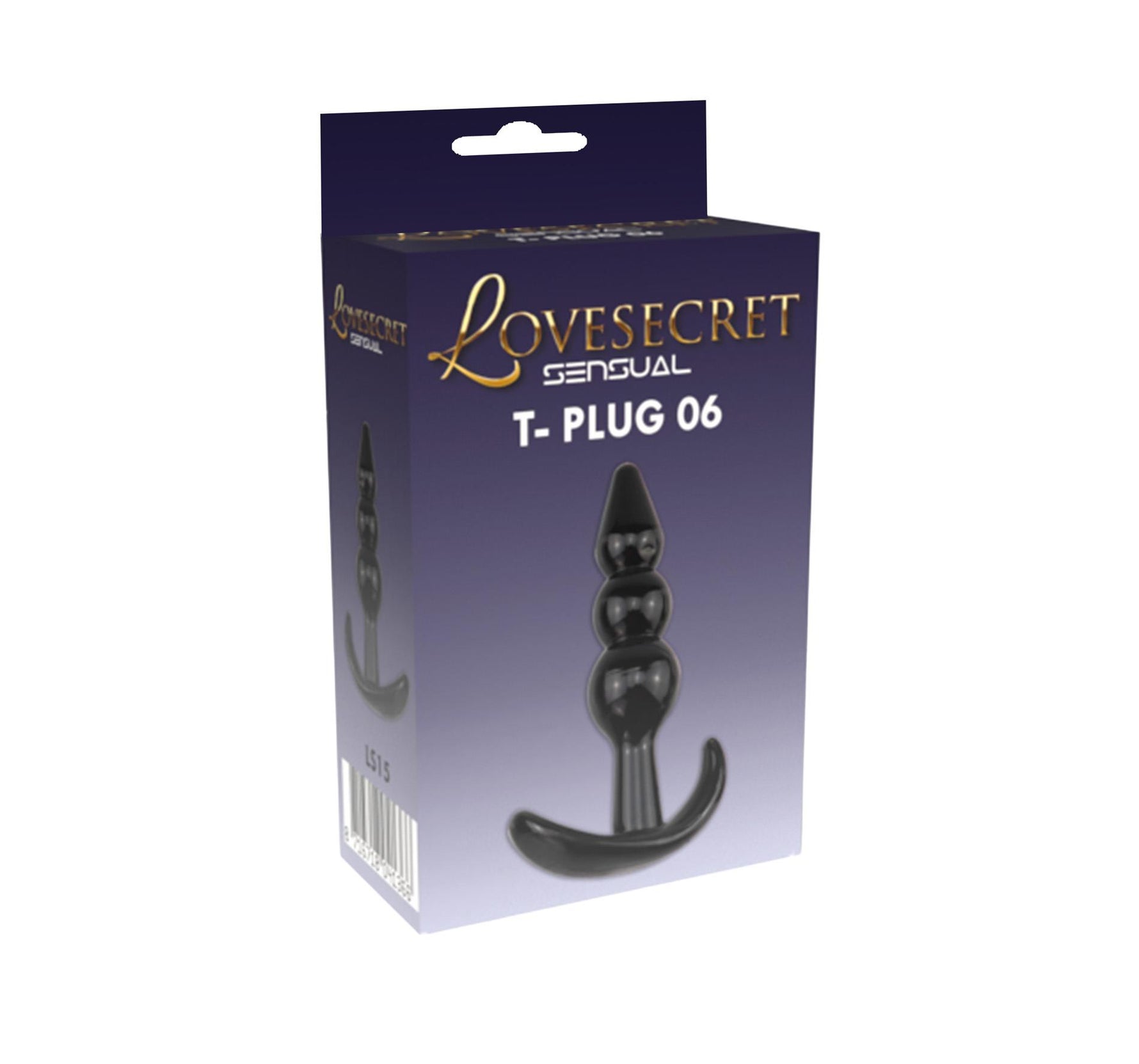 Plug anal Lovesecret T Plug 06 negru 9 cm