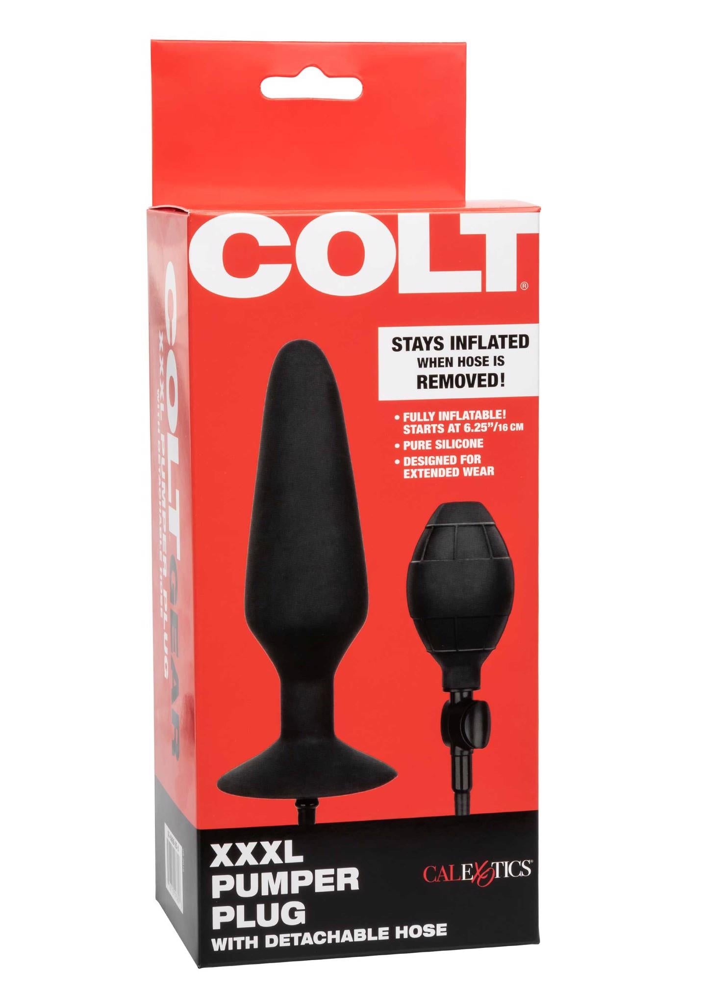 Plug anal gonflabil din silicon Colt XXXL negru 16 cm