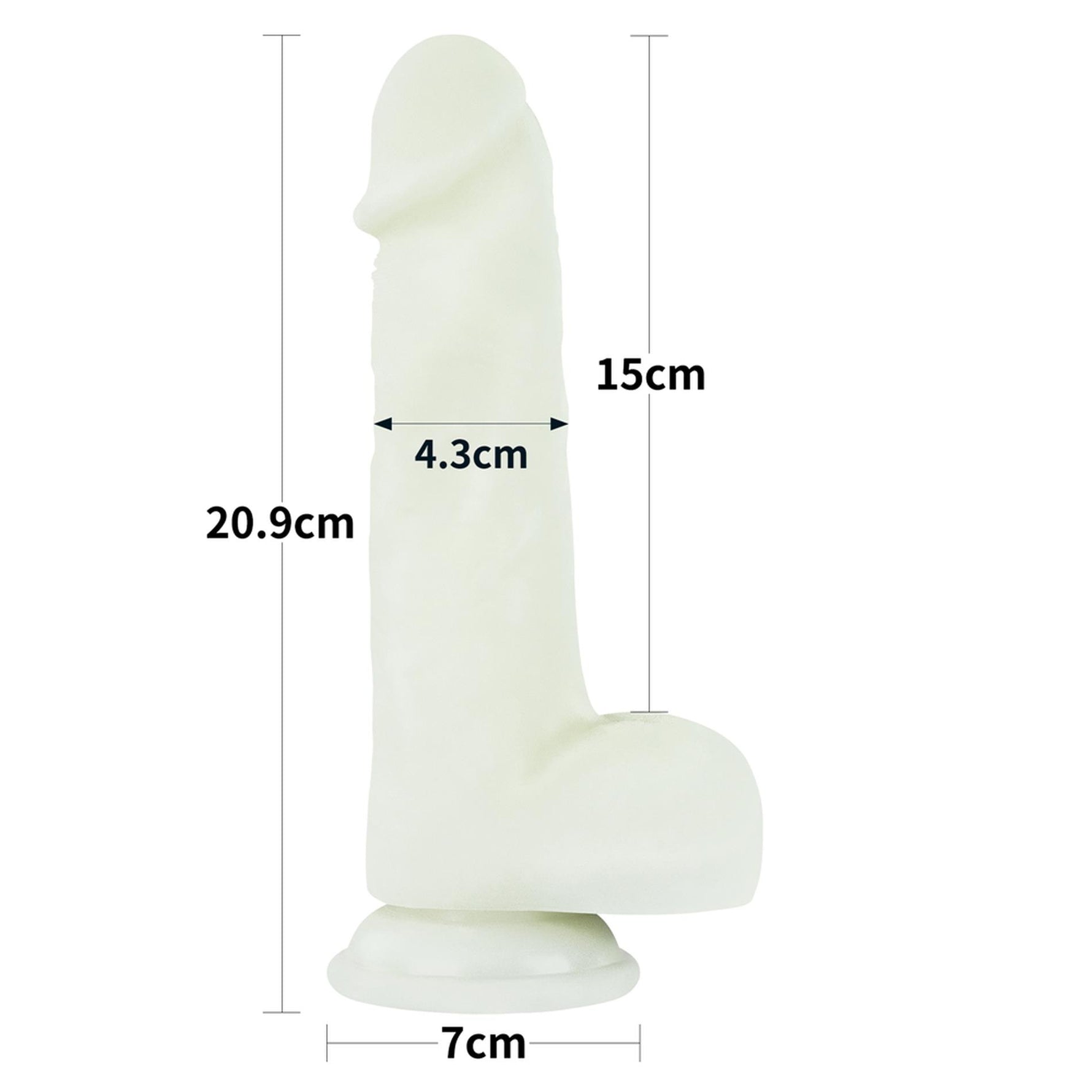 Dildo strălucitor din silicon Lovetoy Lumino Play 20 cm