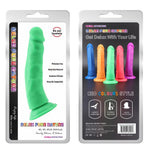 Steven.R Dildo verde din silicon cu ventuză 22,5 cm