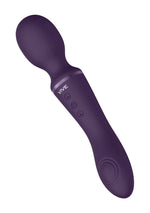 Vibrator cu baghetă din silicon Vive Enora, violet, USB, 22 cm