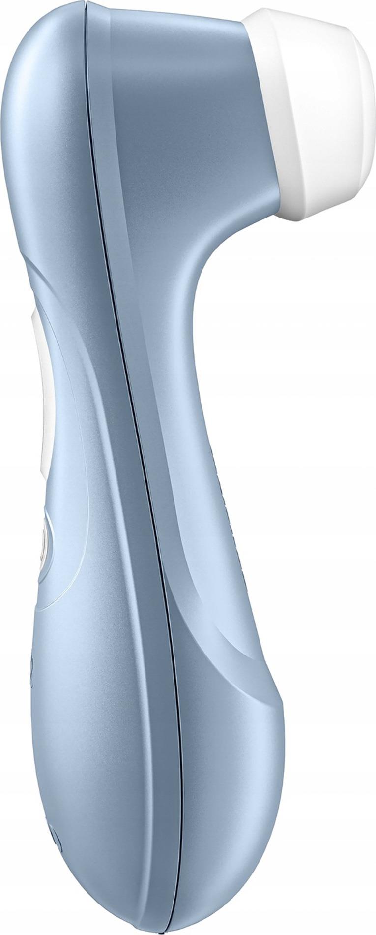 Stimulator clitoridian fără atingere Satisfyer Pro 2+, albastru, cu USB