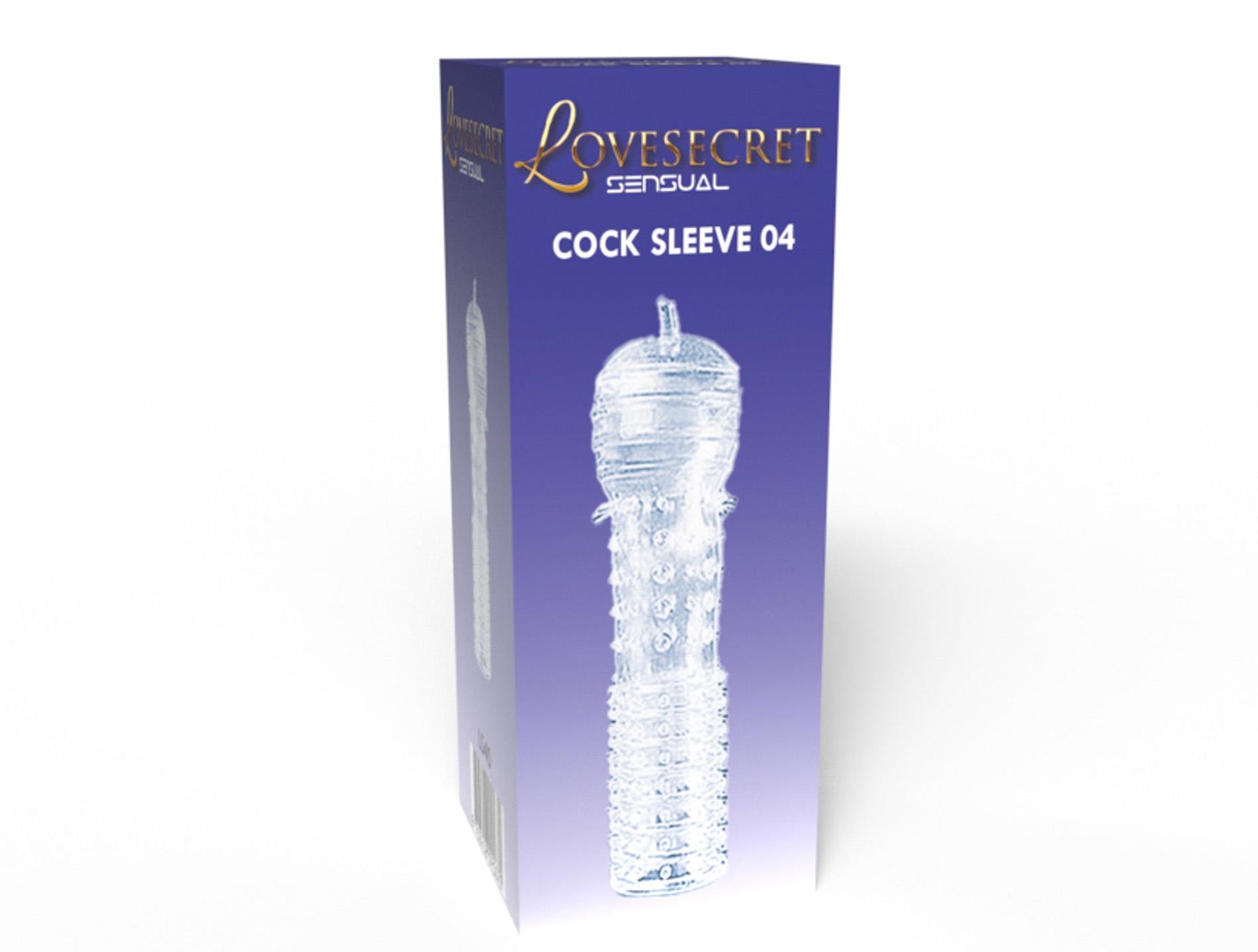 Manșon transparent pentru penis Lovesecret cu proeminențe 12,5 cm