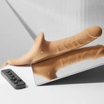Dildo realist cu strap on me, de dimensiuni mari, cu telecomandă