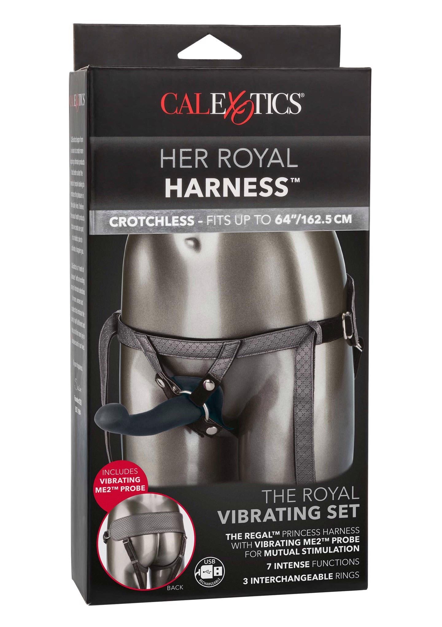 Curea vibratoare Royal Calexotics gri cu 7 funcții