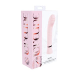 Vibrator Loveline Divine din silicon cu nervuri pentru punctul G, roz, 16 cm