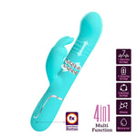 Vibrator Pretty Love Coale Twinkled Bunny cu 7 funcții de vibrație