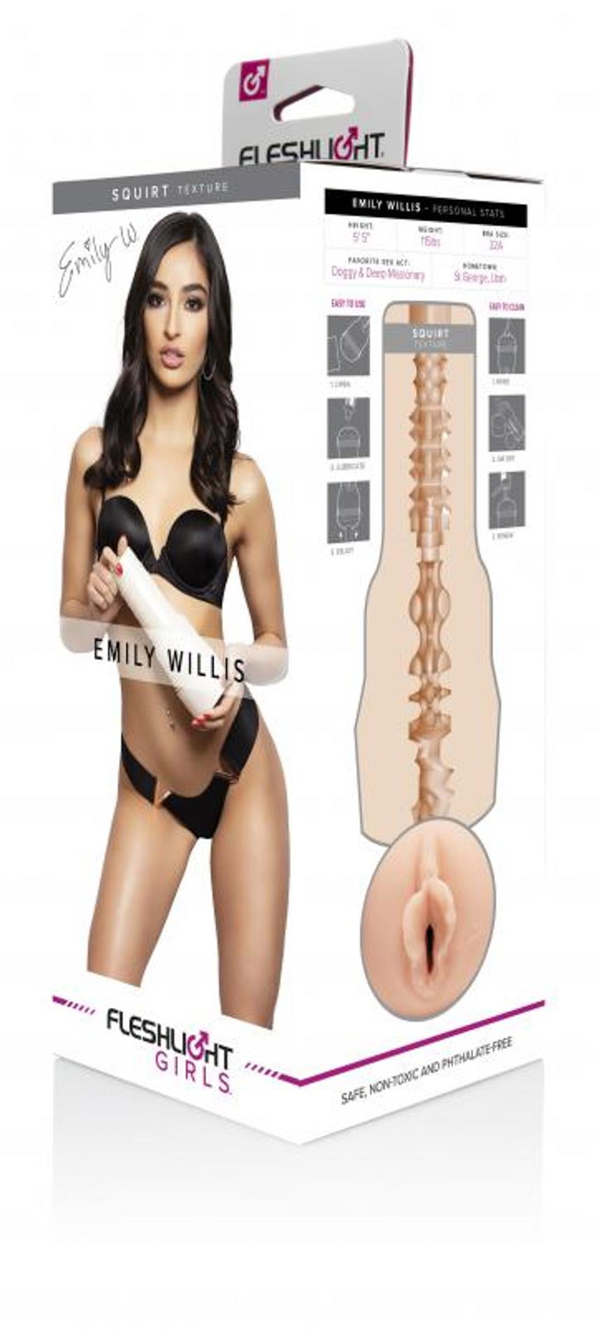 Masturbator Fleshlight Emily Willis Squirt Bej 25 cm