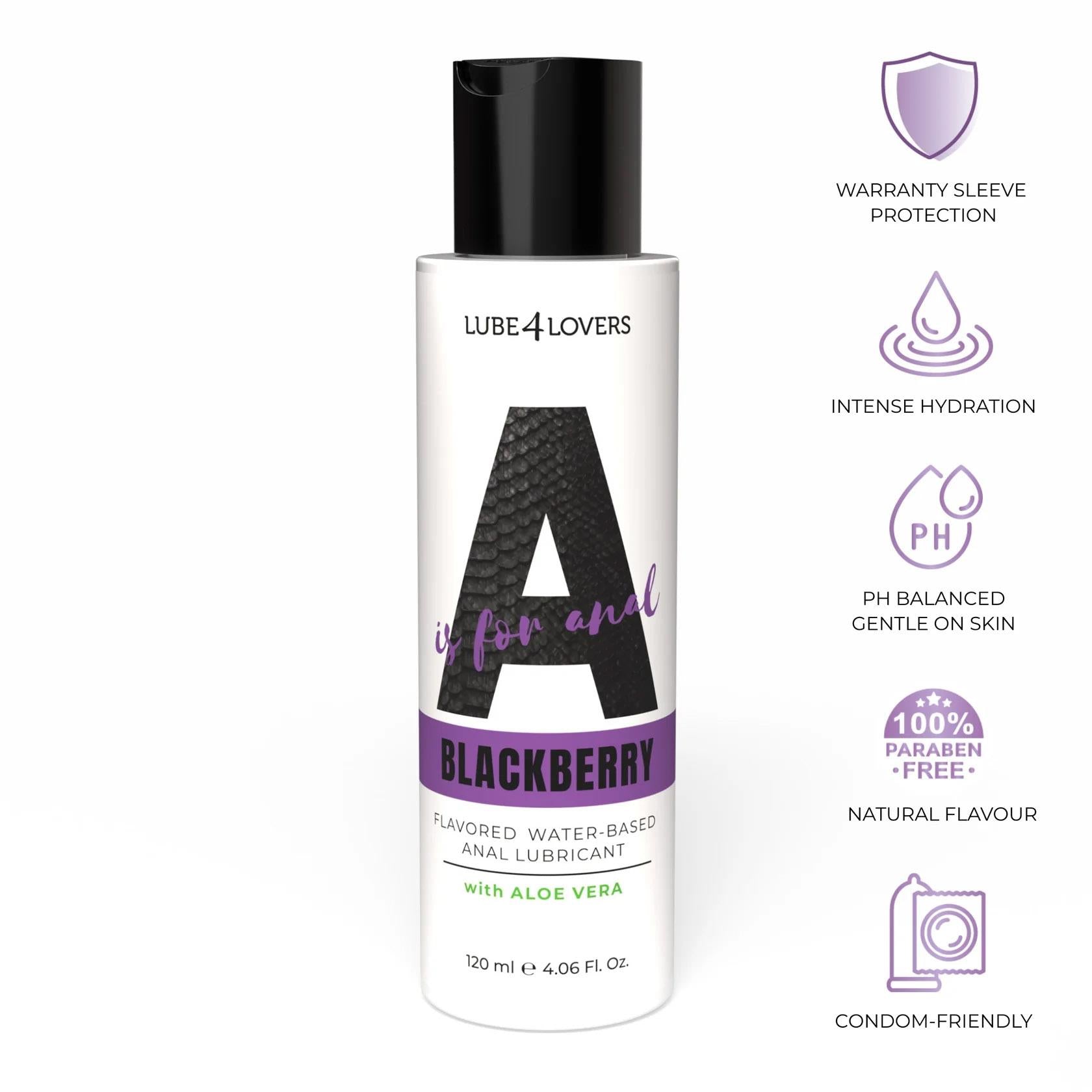 Lubrifiant anal pe bază de apă Lube4lovers Blackberry 120 ml