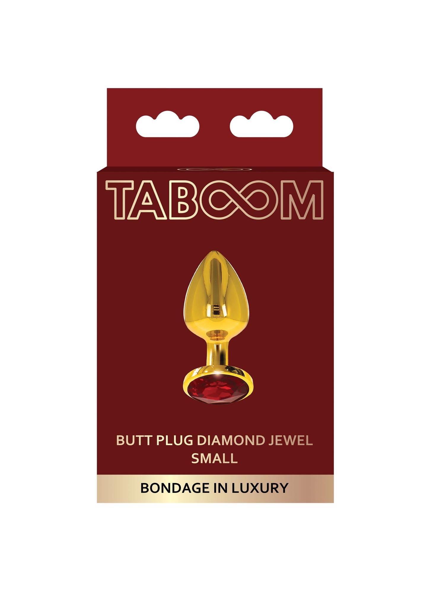 Dop anal cu diamant auriu Taboom 7 cm