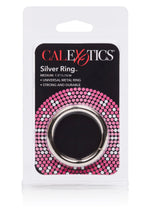 Inel pentru penis din oțel argintiu Calexotics 4 cm