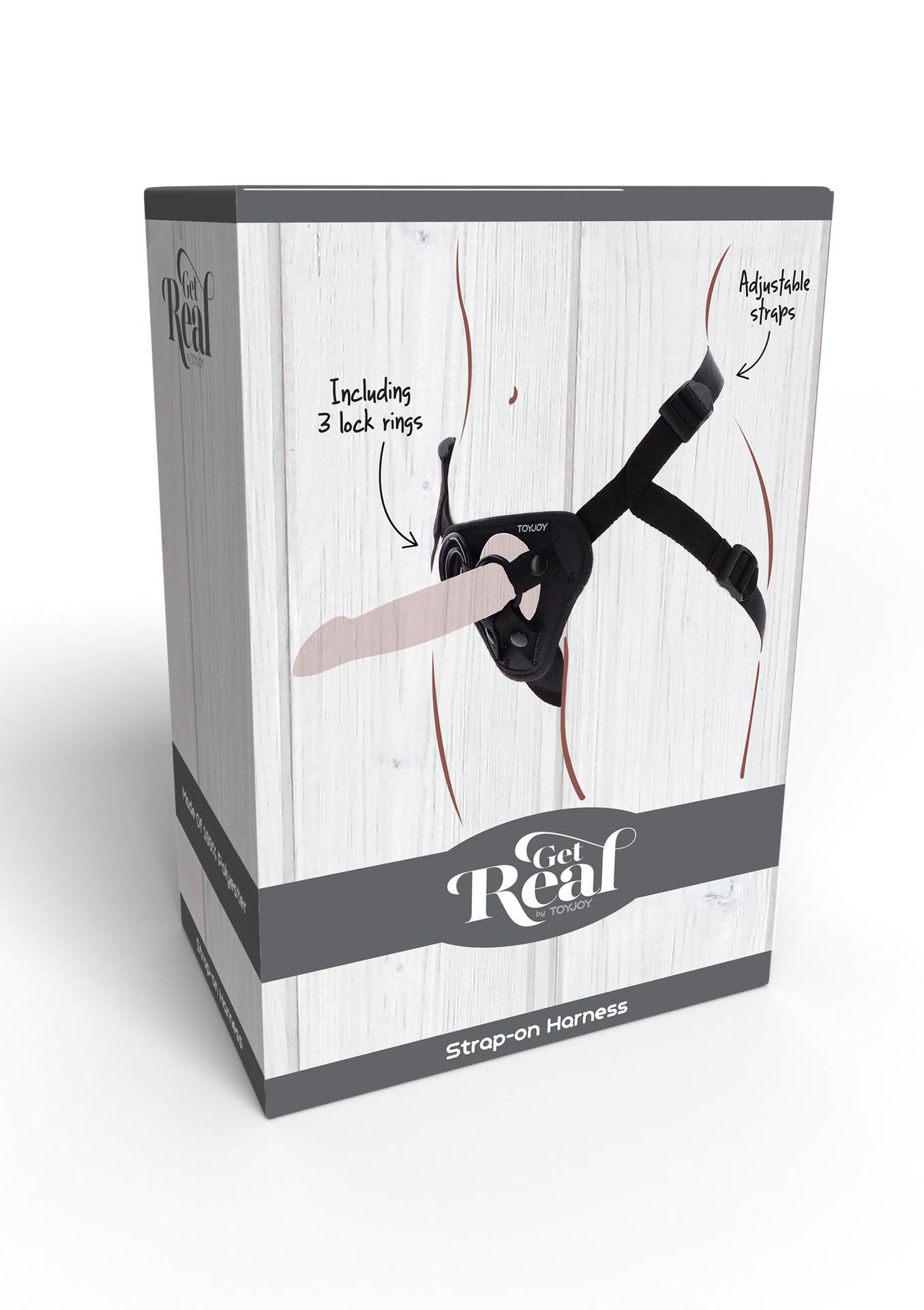 Ham cu strap-on ToyJoy Get Real, poliester negru