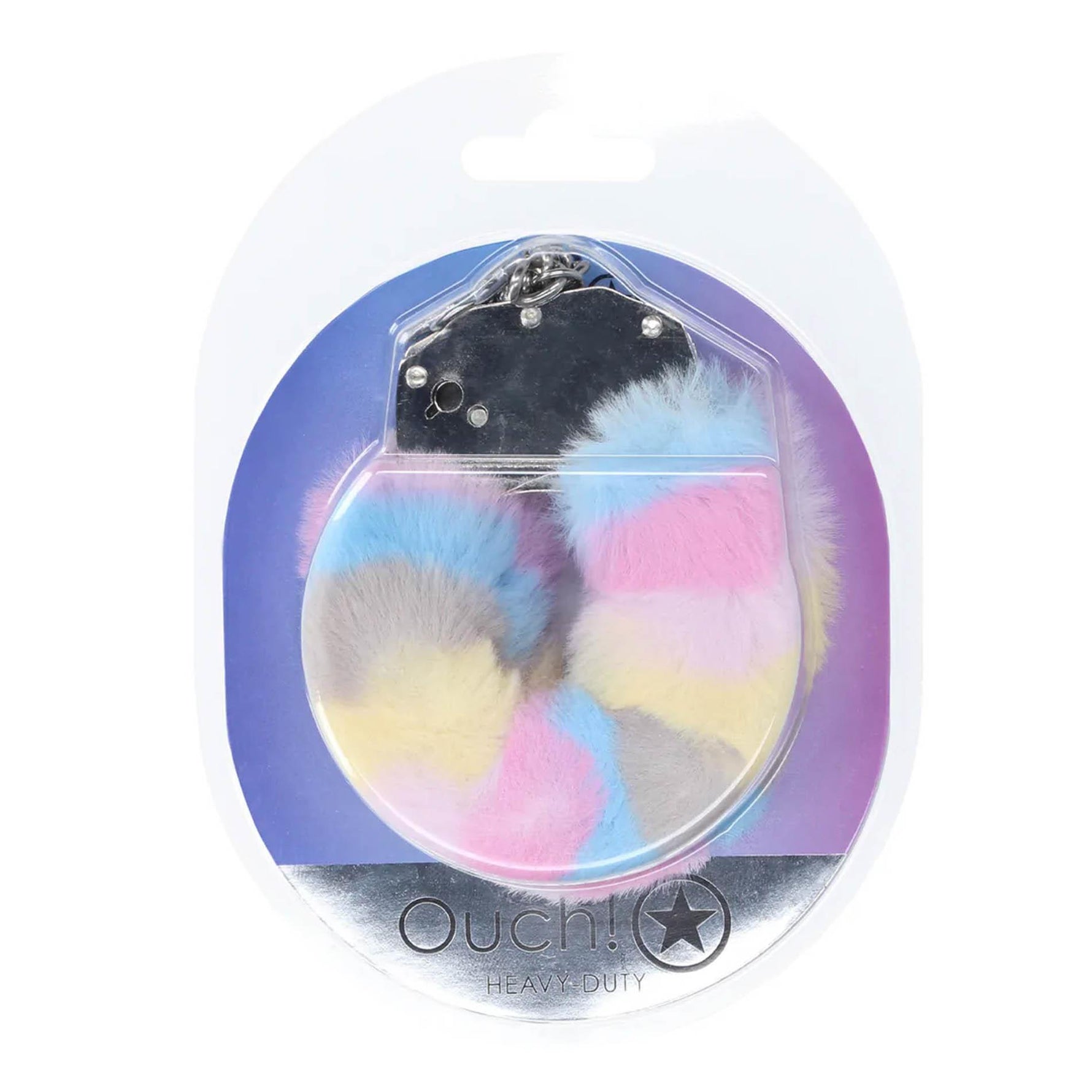 Cătușe pufoase întărite, multicolore, Ouch