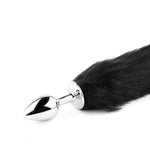 Dop anal HeavyFun Fluffy Fox Tail Negru XL