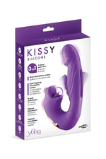Vibrator Yoba Kissy 3 în 1 Iepuraș Violet USB 17,6 cm