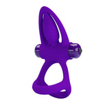 Inel vibrant din silicon Pretty Love cu 10 funcții