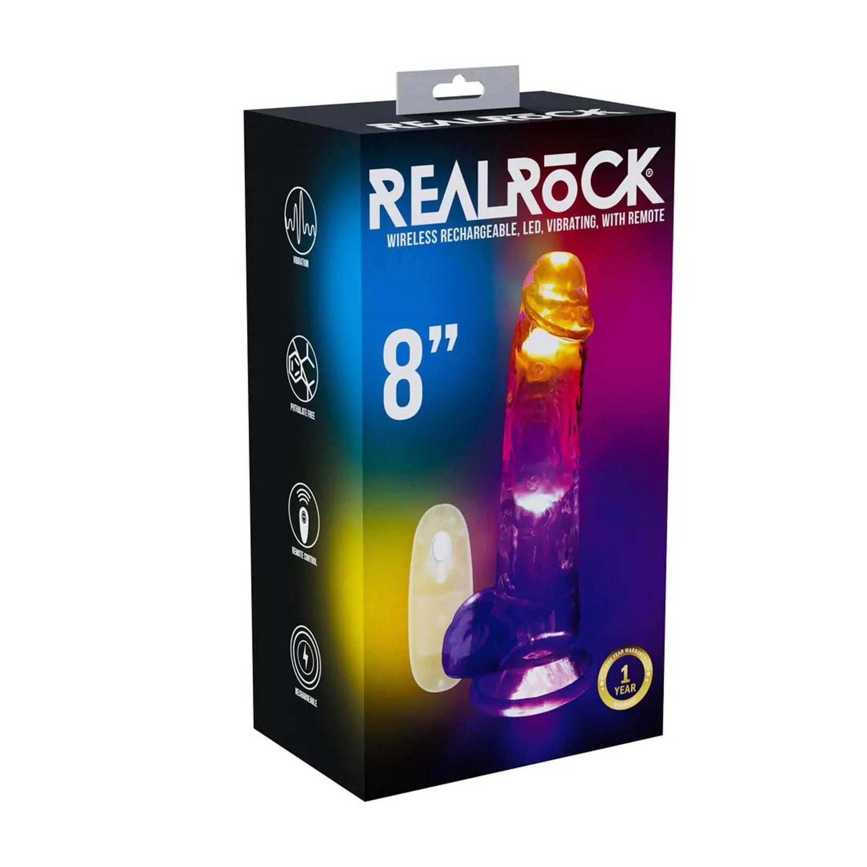 Vibrator realist RealRock transparent 22,5 cm