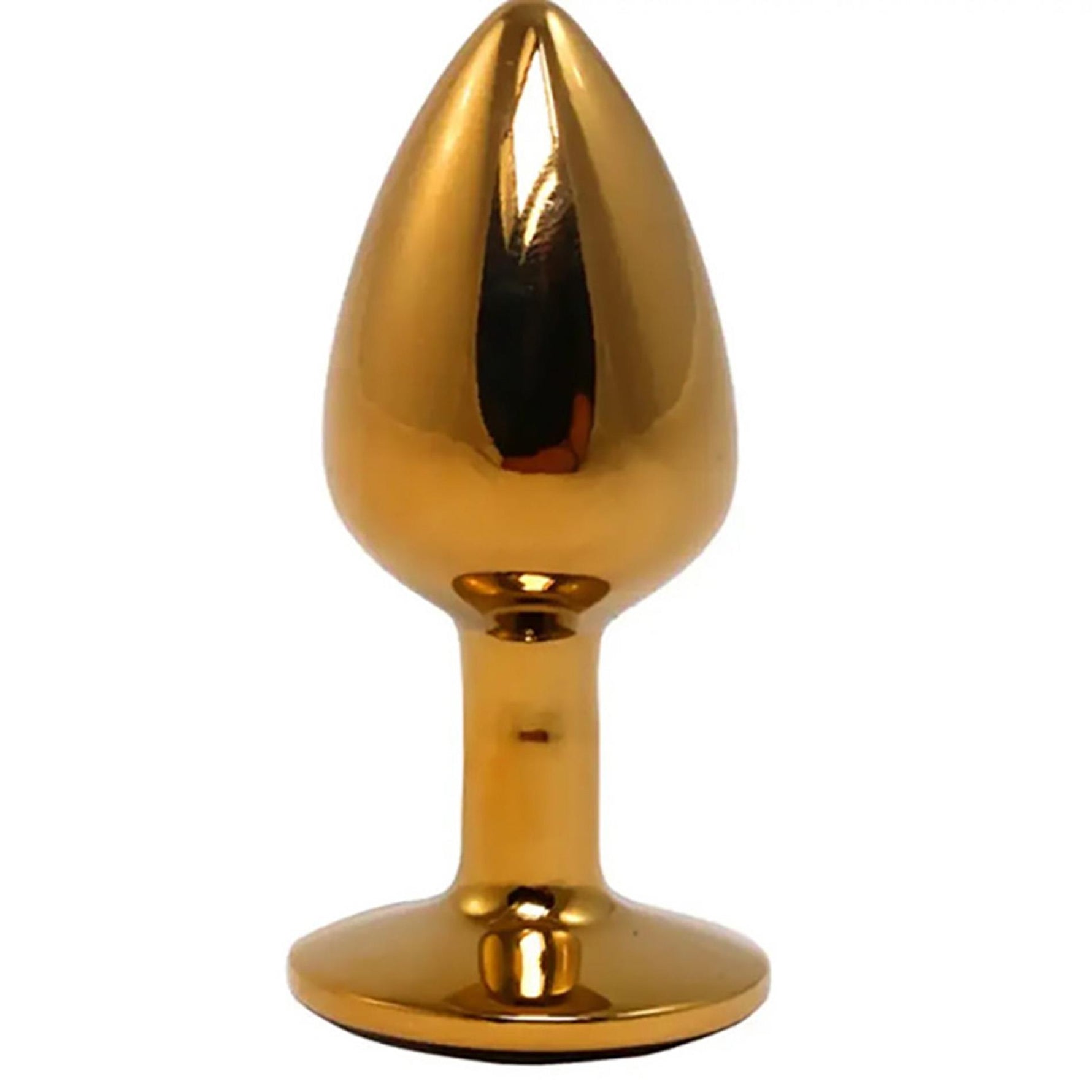 Plug anal mic Fantasy auriu cu diamant alb 7cm
