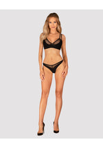 Set lenjerie erotică Nesari Obsessive negru XL/2XL