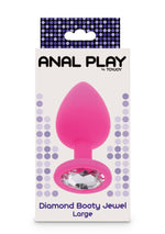 Plug anal Diamond Booty Jewel Crystal, roz, 9 cm