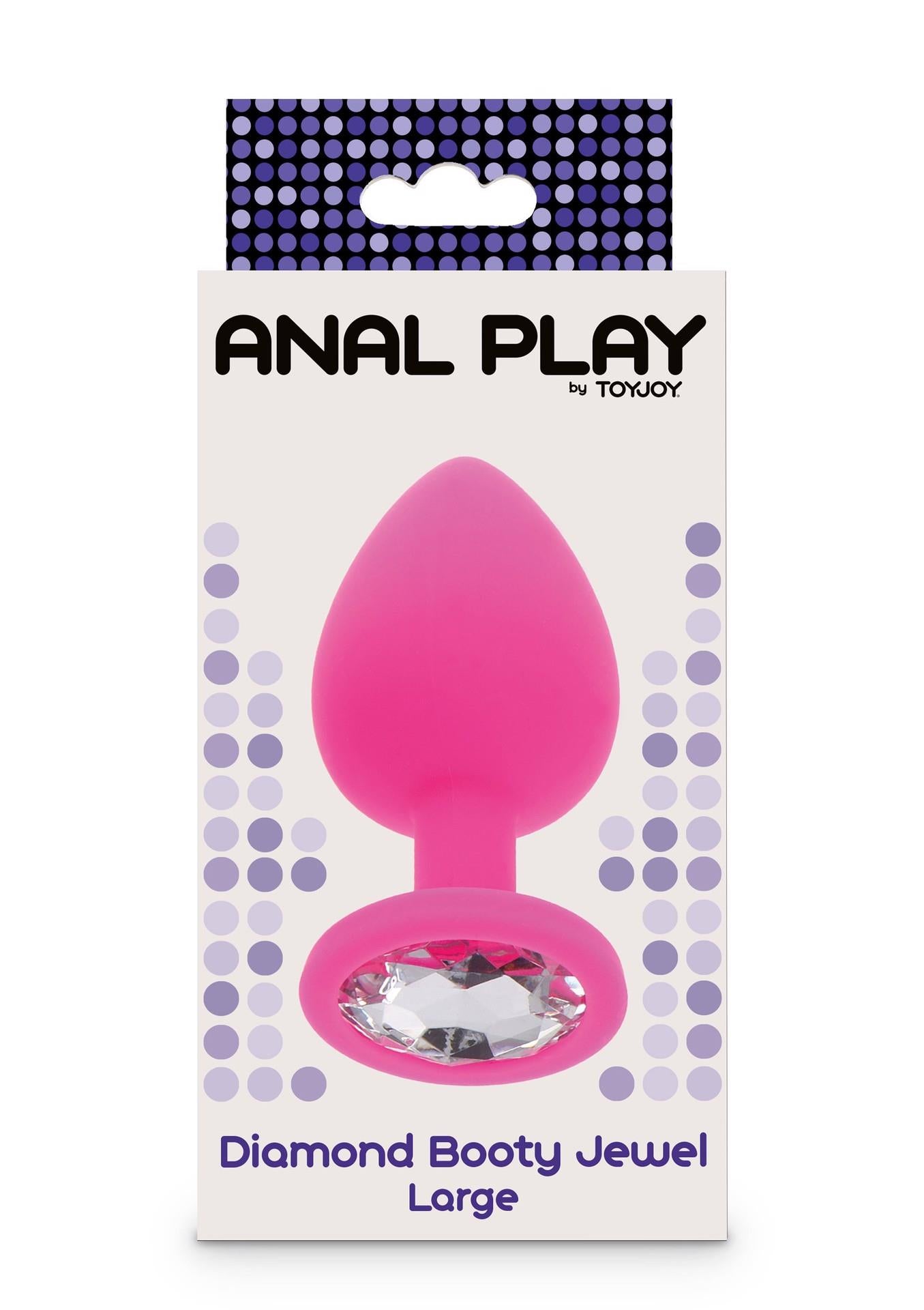 Plug anal Diamond Booty Jewel Crystal, roz, 9 cm