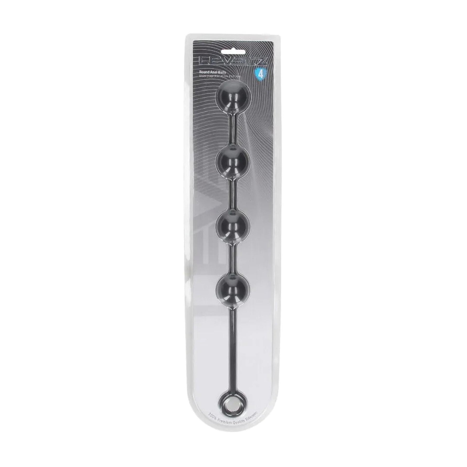 Perle anale rotunde din silicon Levelz L 40mm negre