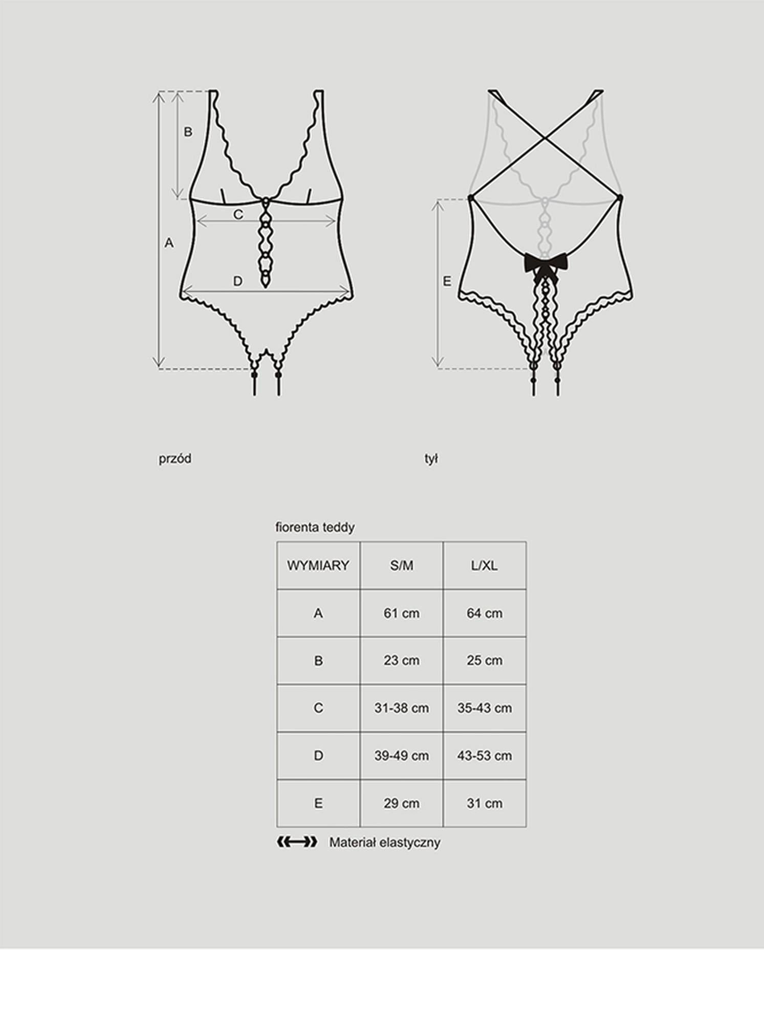 Body Fioronta Obsessive cu crotch deschis S/M