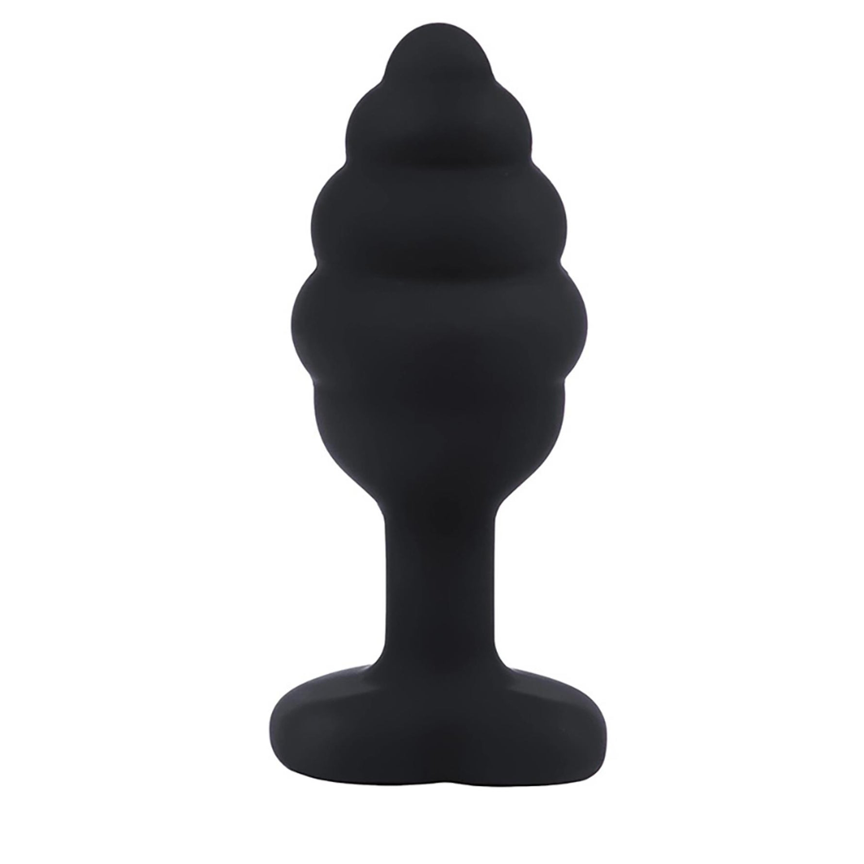 Plug anal din silicon Fantasy negru cu nervuri 7cm