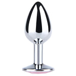 Plug anal Fantasy din argint cu diamant roz 7 cm