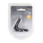 Inel dublu pentru penis Levelz din silicon, M, negru