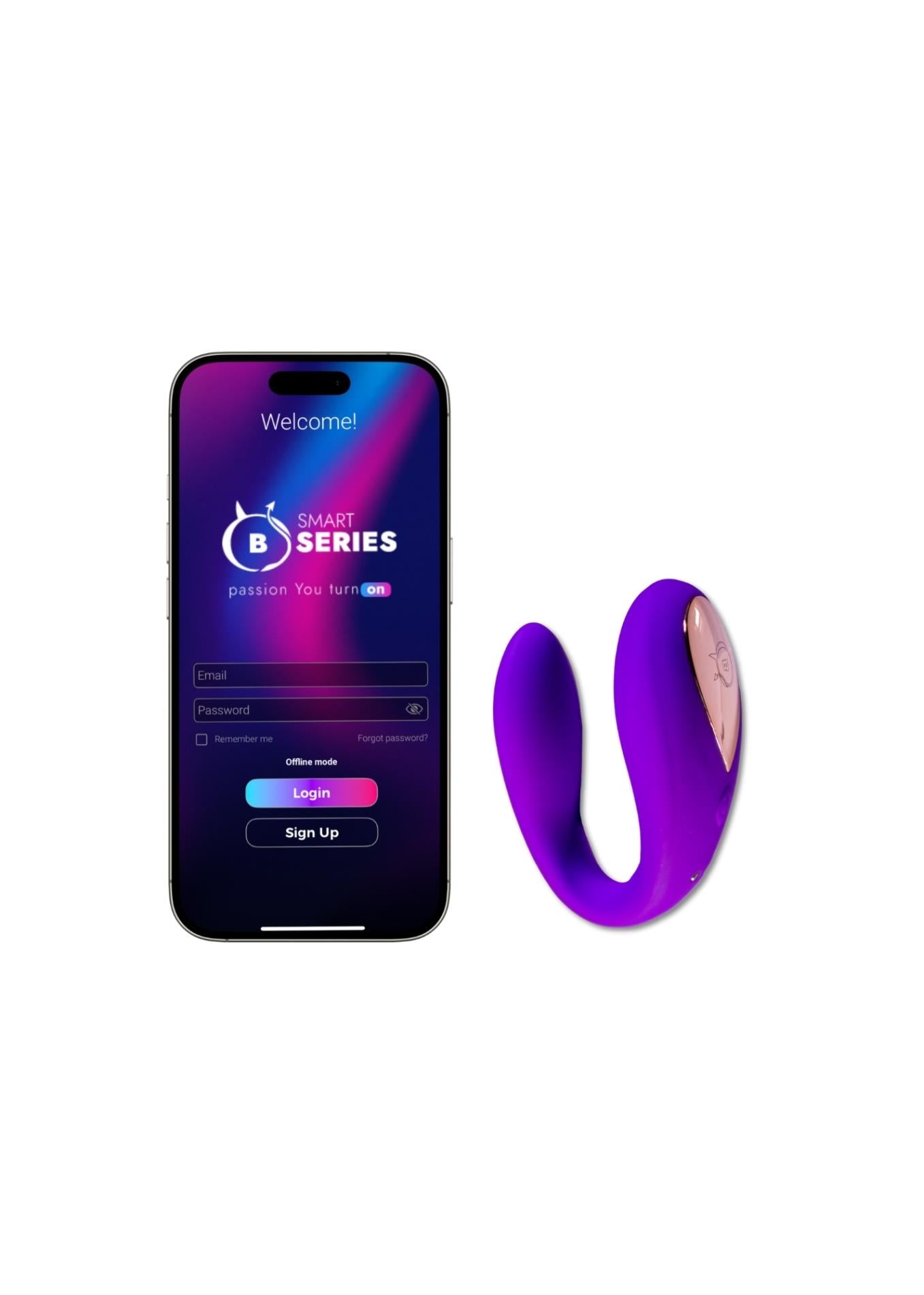 Ou vibrant din silicon, controlat prin aplicație USB SMART, seria B