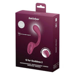 Vibrator Satisfyer G For Goddess 2 pentru punctul G și clitoris, culoare vișinie