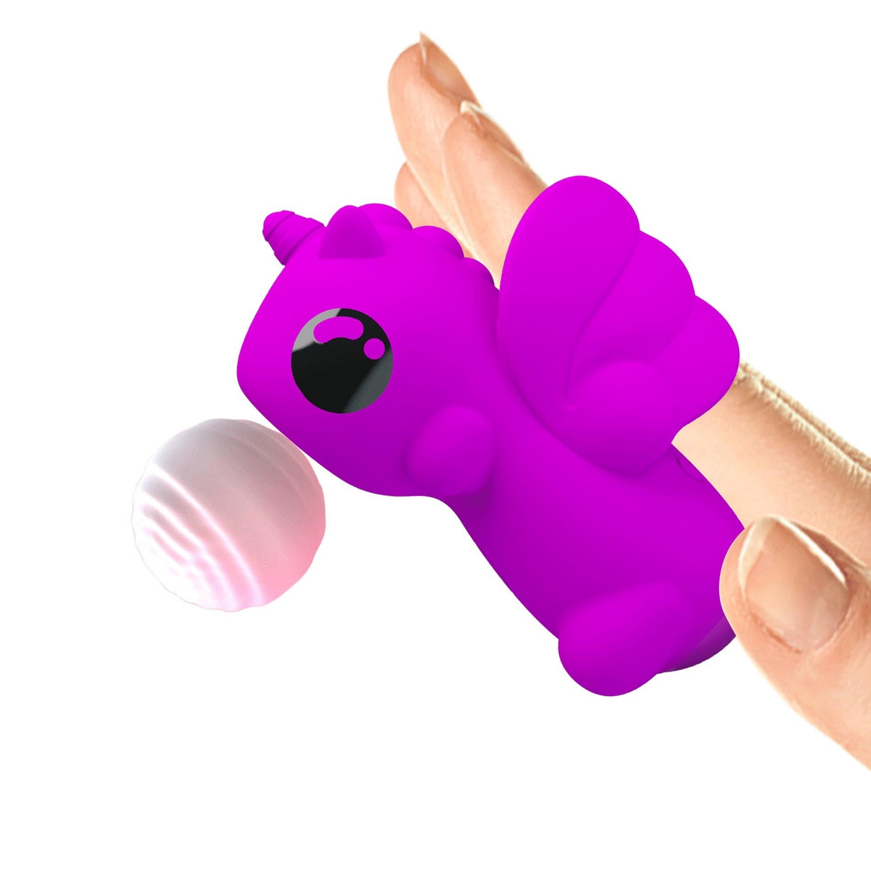 Vibrator cu degete Magic Unicorn Pretty Love cu 10 atingeri