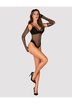 Mănuși sexy din plasă Obsessive, negre, M/L