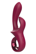 Vibrator USB din silicon Glam Duo Dreamtoys, formă de iepuraș, 22 cm