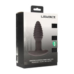 Plug anal rotativ vibrant Levelz, cu nervuri, silicon, negru, 12,5 cm