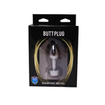 Plug anal argintiu cu diamant roșu Fantasy 6 cm