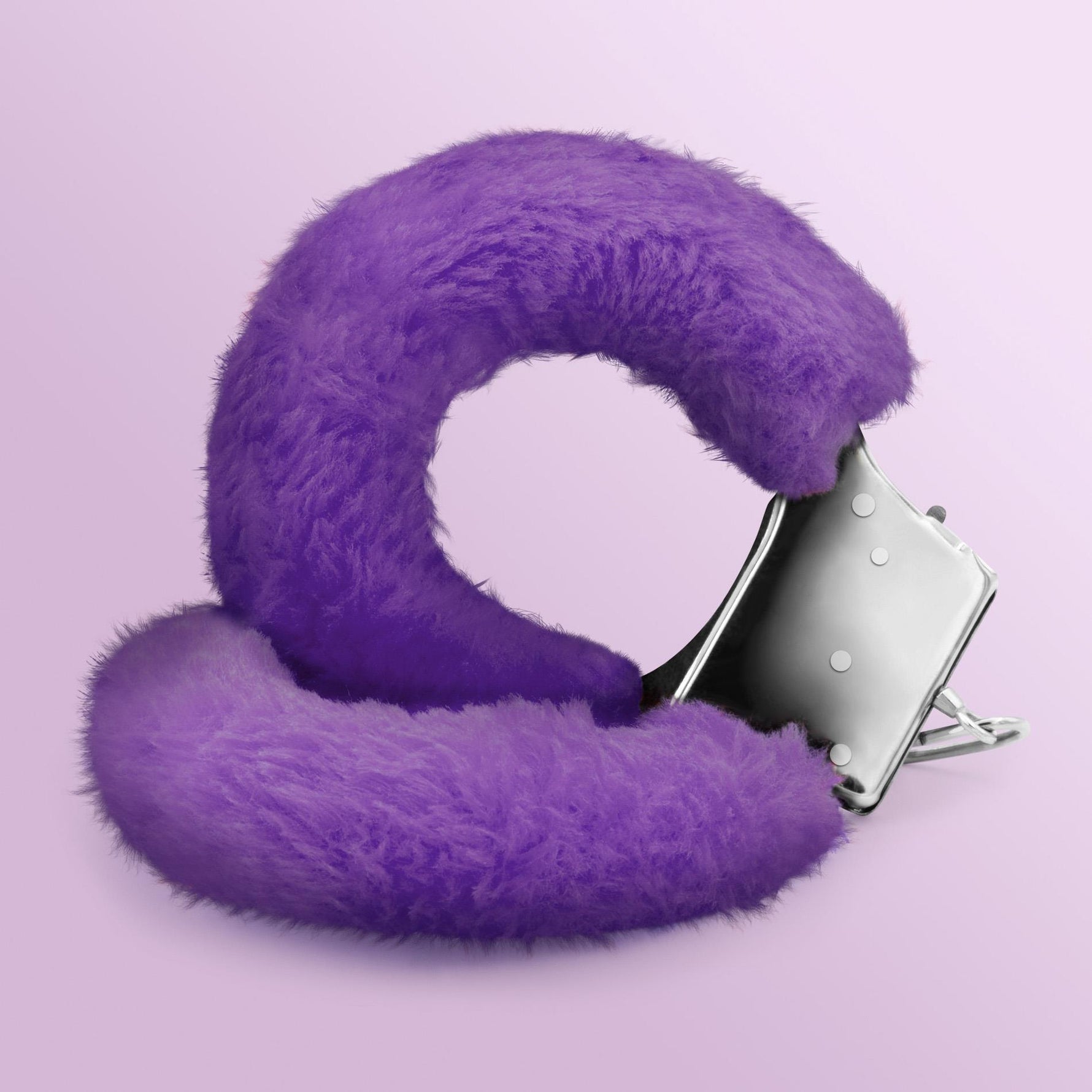 Cătușe reglabile din blană Crushious, violet