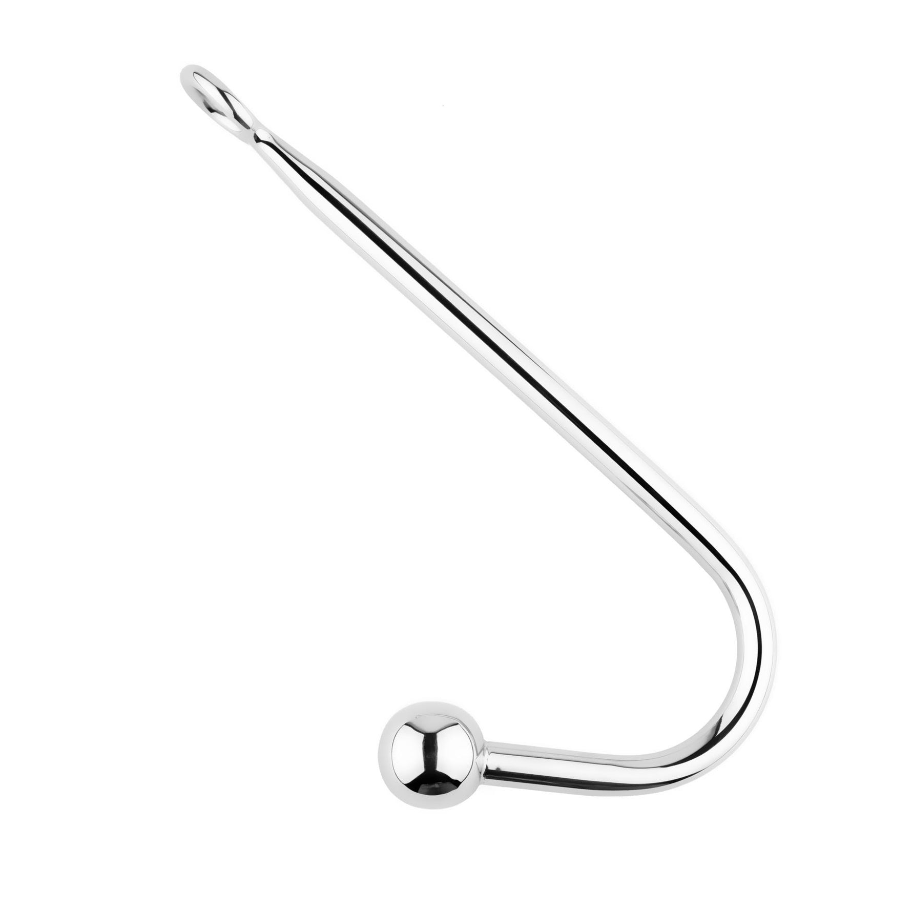 Cârlig anal din oțel HeavyFun cu bilă 3,2 cm 24 cm