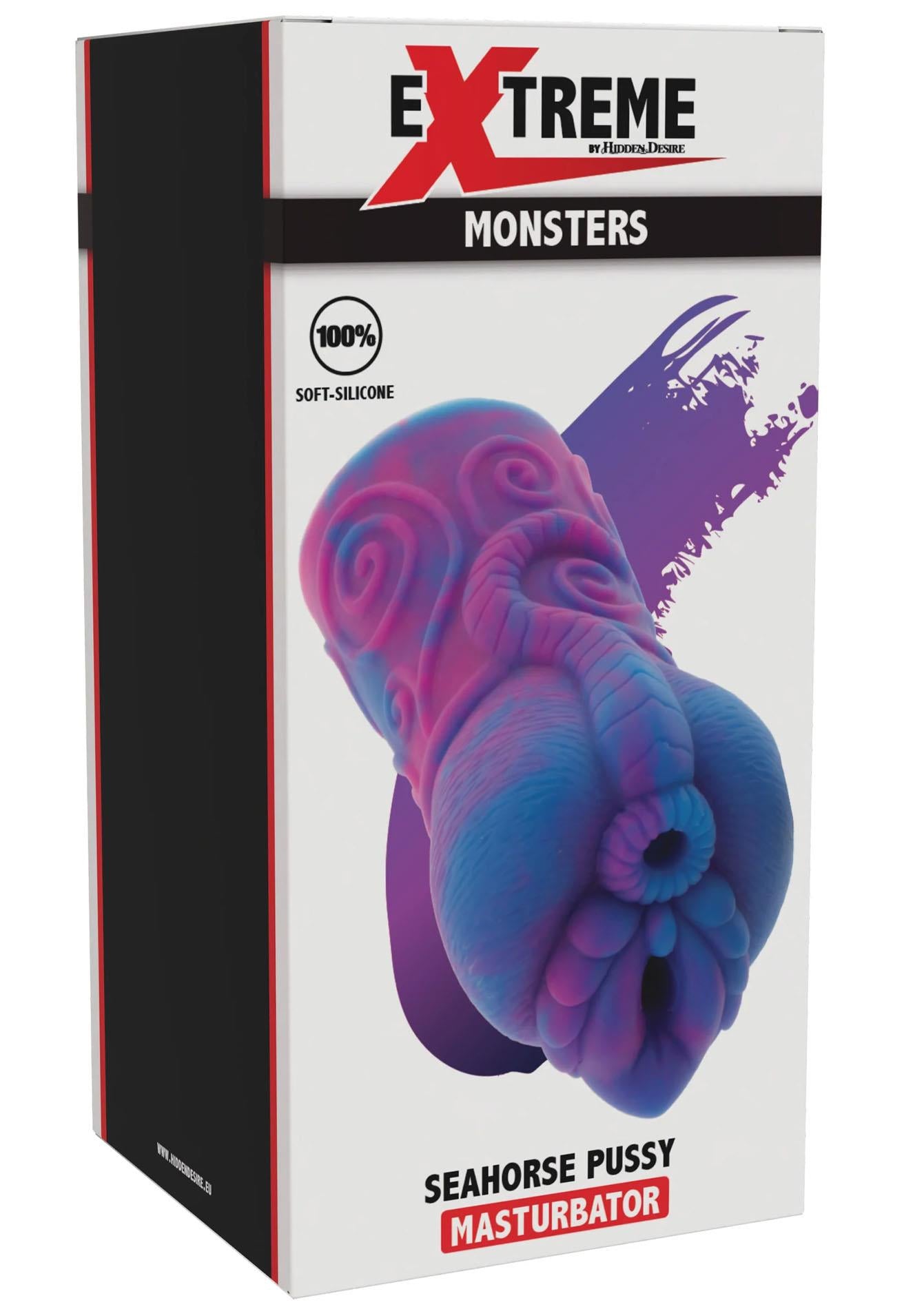 Masturbator din silicon Hidden Desire de la Seahorse, violet, 16-5 cm