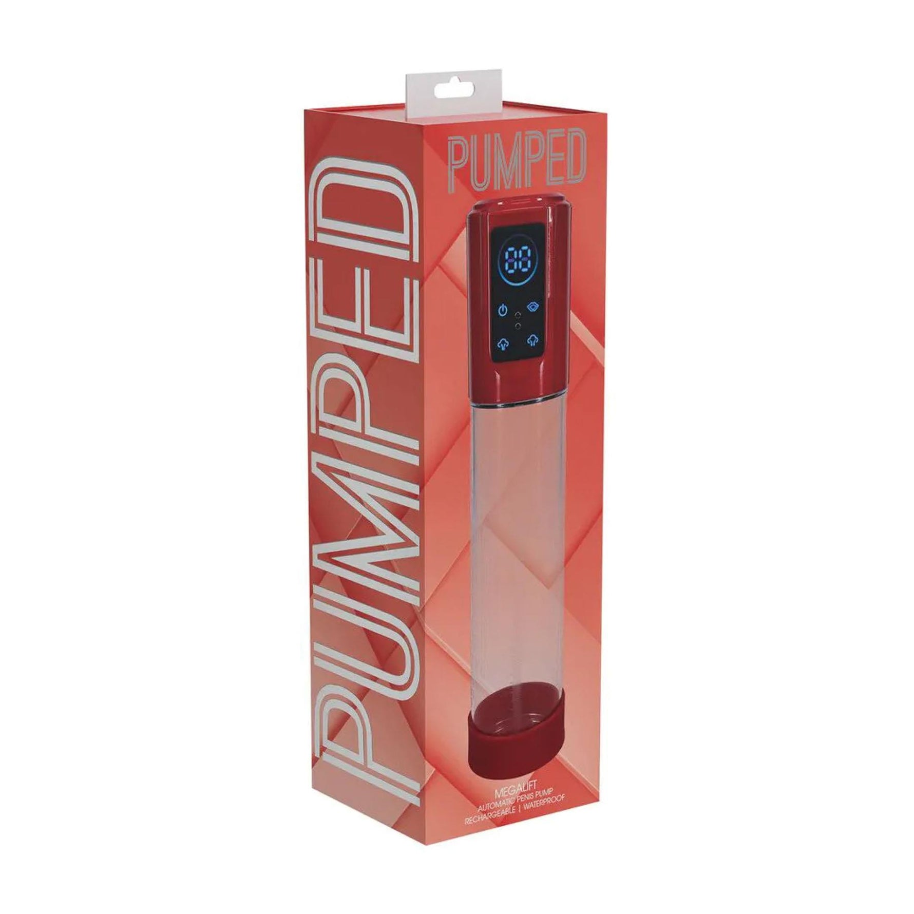 Pompă electrică pentru penis Pumped MegaLift, roșie, 20 cm