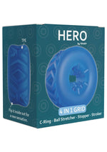 Inel pentru penis și testicule ToyJoy Hero 4 în 1