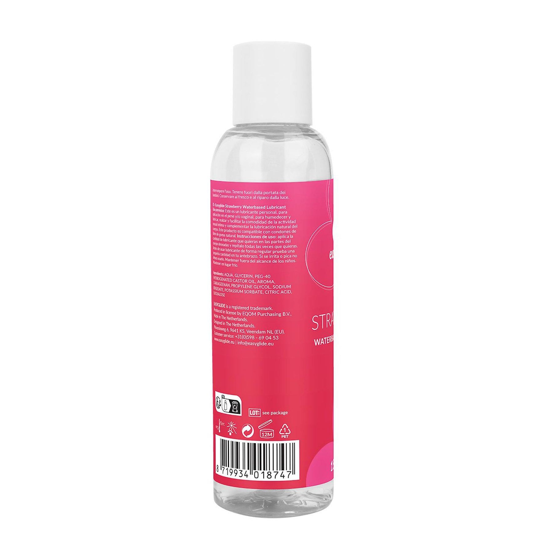 Lubrifiant pe bază de apă EasyGlide cu aromă de căpșuni 150 ml