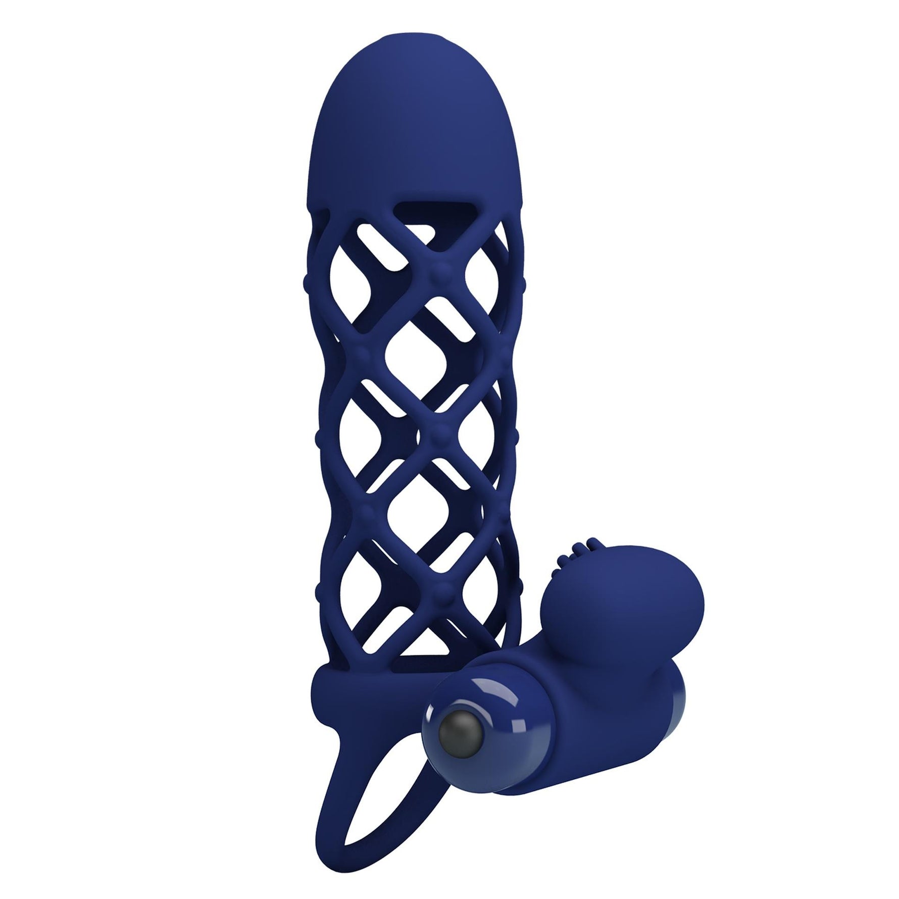 Pretty Love Extensor de penis vibrant din silicon cu 10 funcții