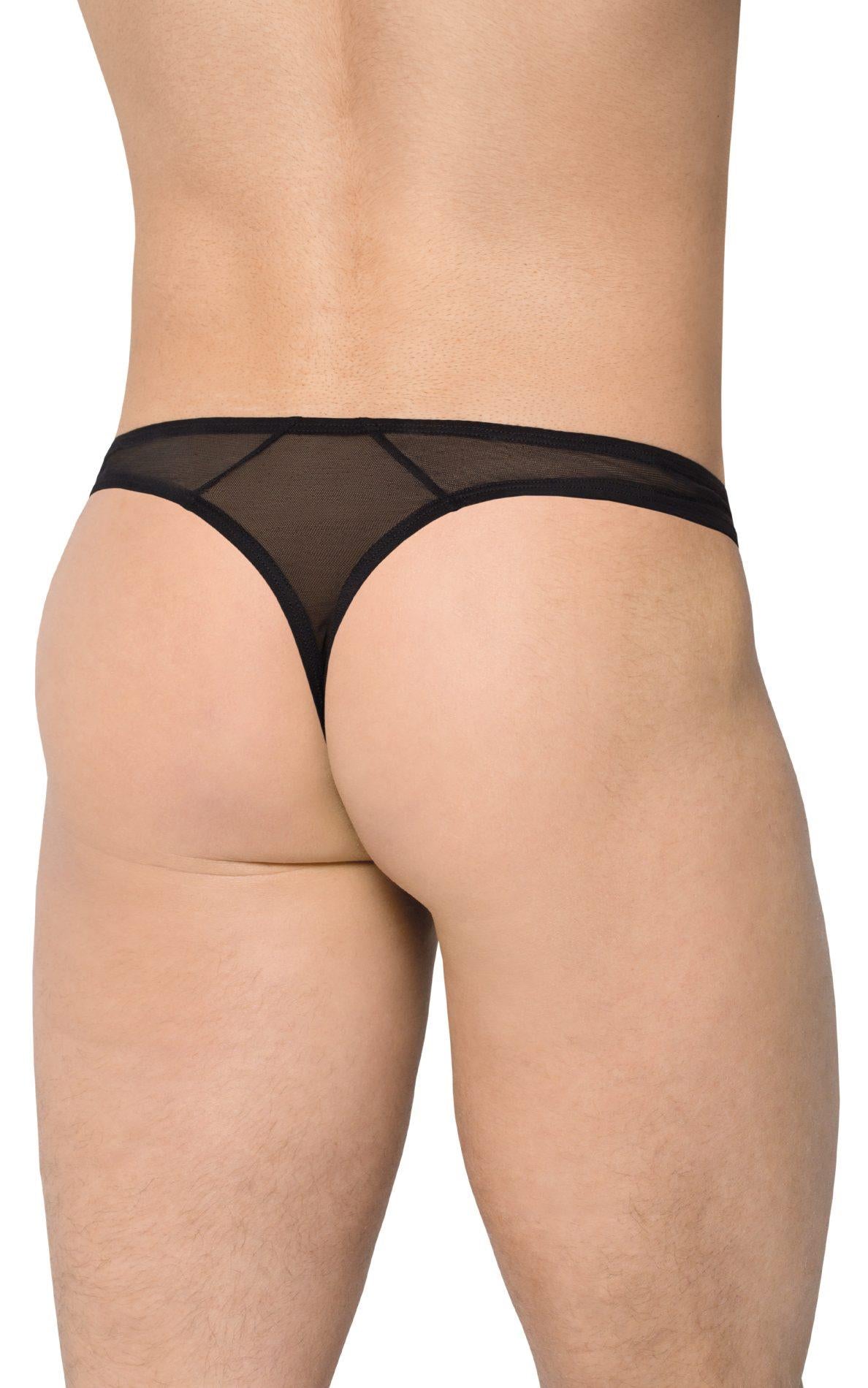 Tanga bărbătească cu croială SoftLine 4525 negru M/L