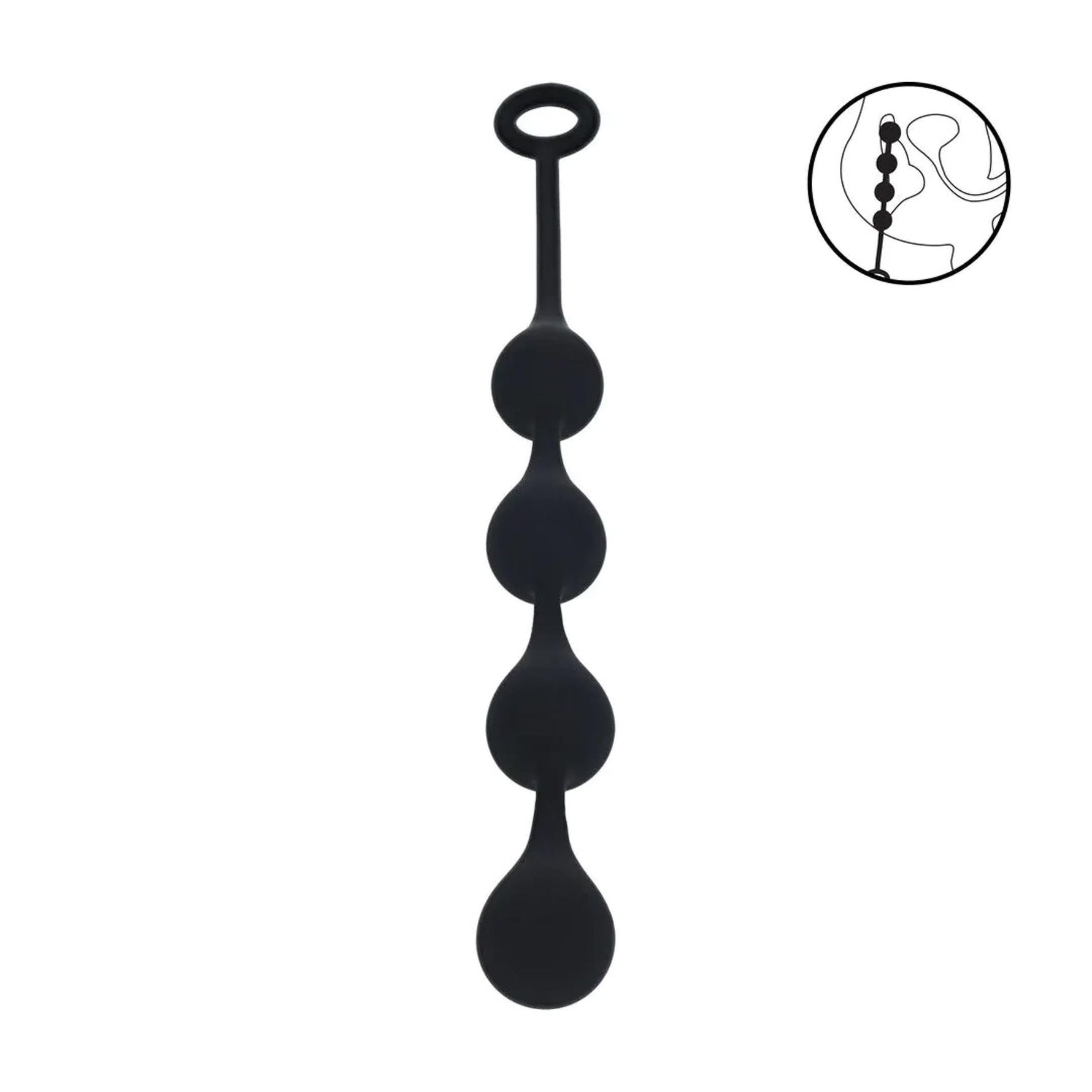 Perle Anale Levelz Picături din Silicon Negre 30mm