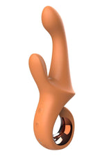 Vibrator Glam Dreamtoys din silicon cu USB pentru punctul G, tip iepuraș