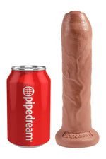 Dildo realist King Cock, necircumcis, 18 cm, bronzat