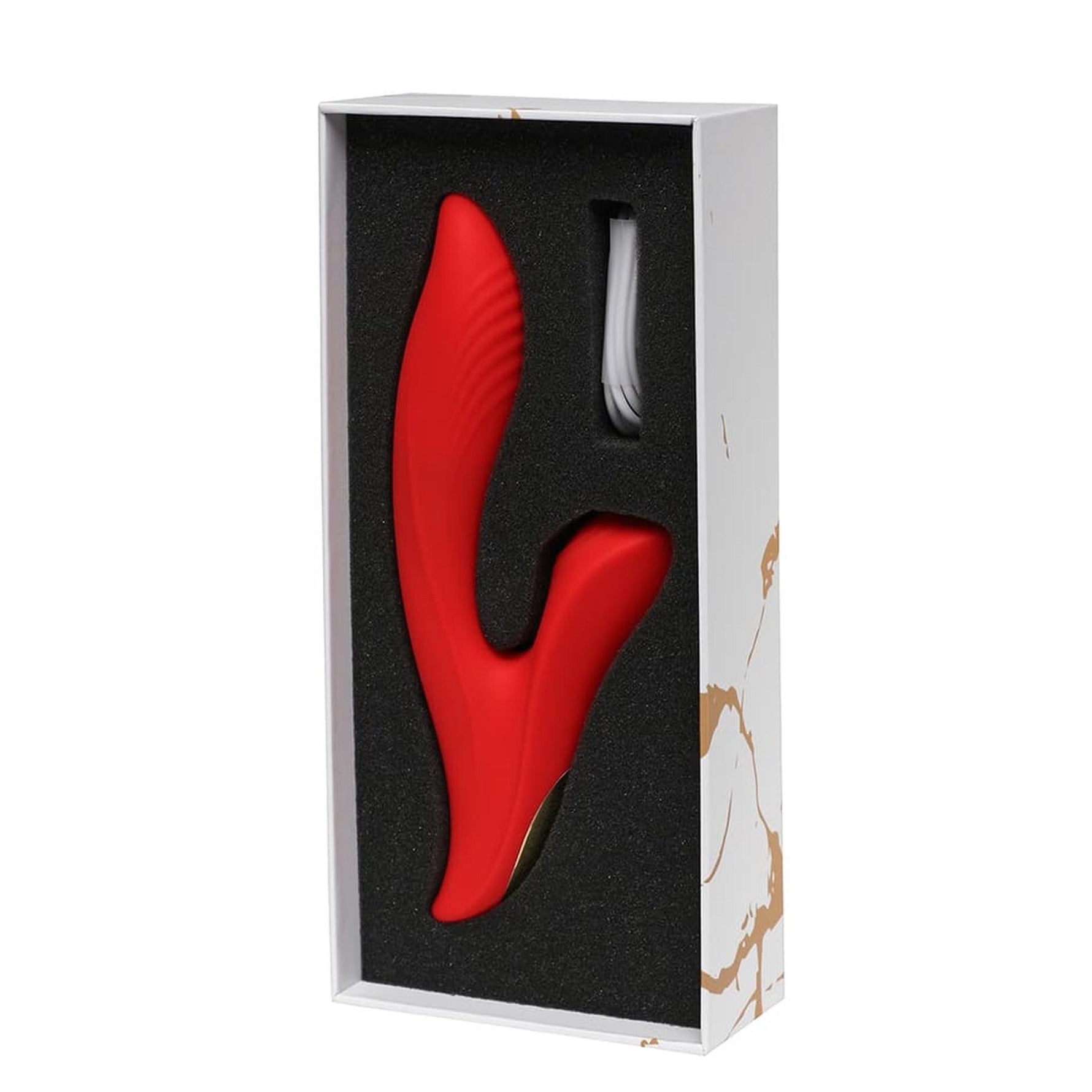 Vibrator Punct G din silicon Rouge Velvet, cu 10 funcții, USB