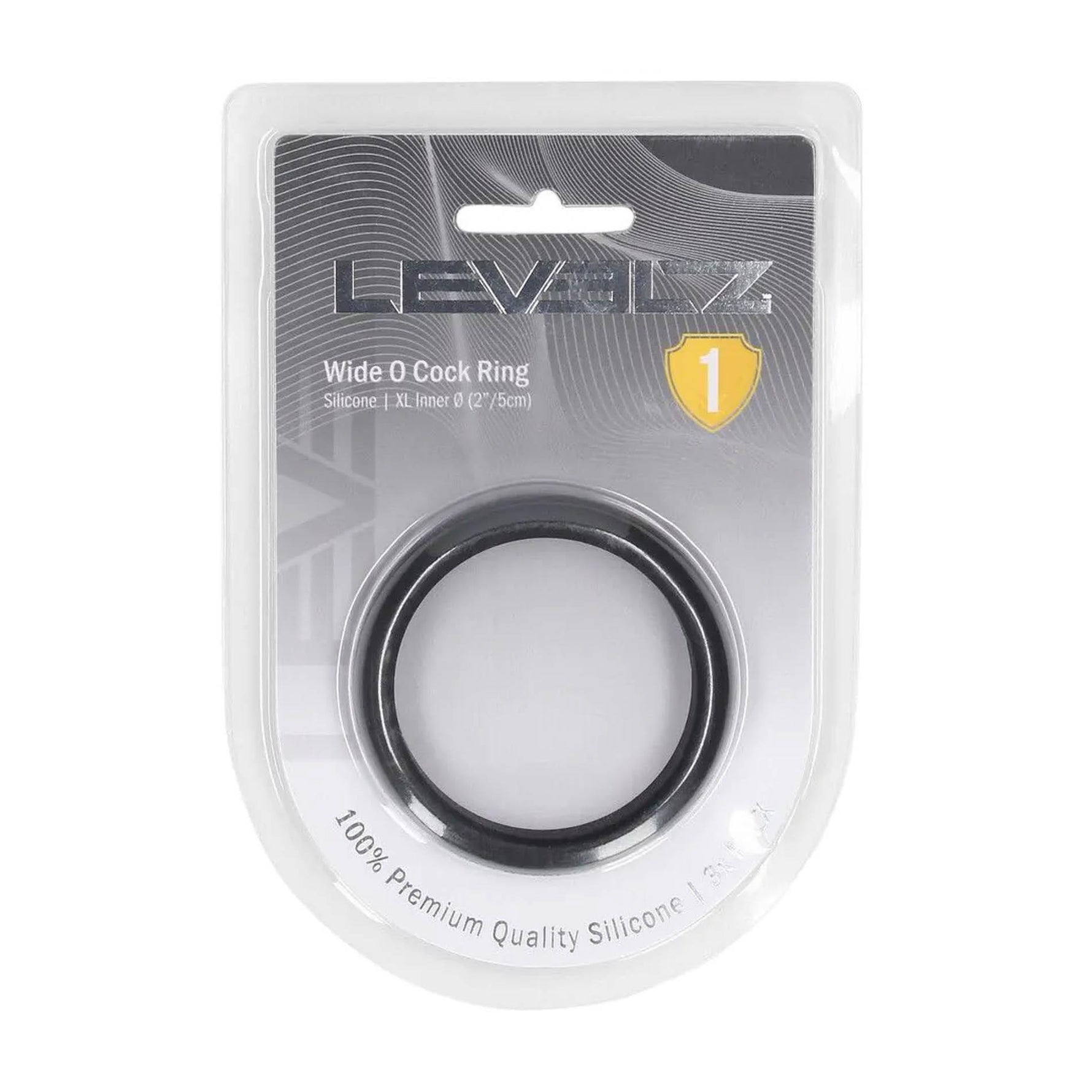Inel pentru penis Levelz XL din silicon, negru, 50 mm
